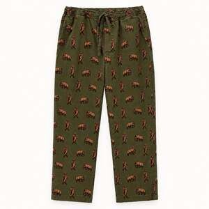 Eddie Bauer Mens Grizzly Bear Sleep Lounge Pants Oversized Medium Forest Green